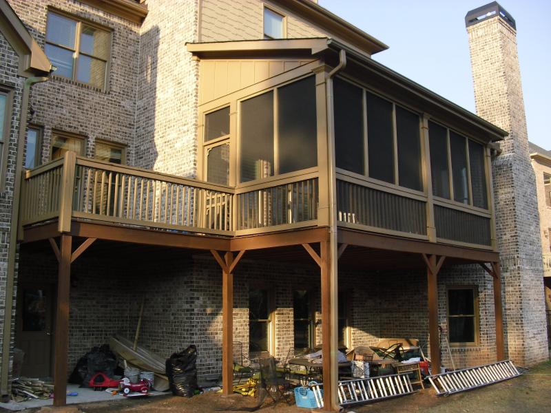Completed Screened in Deck, Sunroom